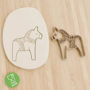 Caballo de Dala 1 sello de galletas/cortador cortador de galletas PLA aprox. 8 cm - Imagen 1 de 1