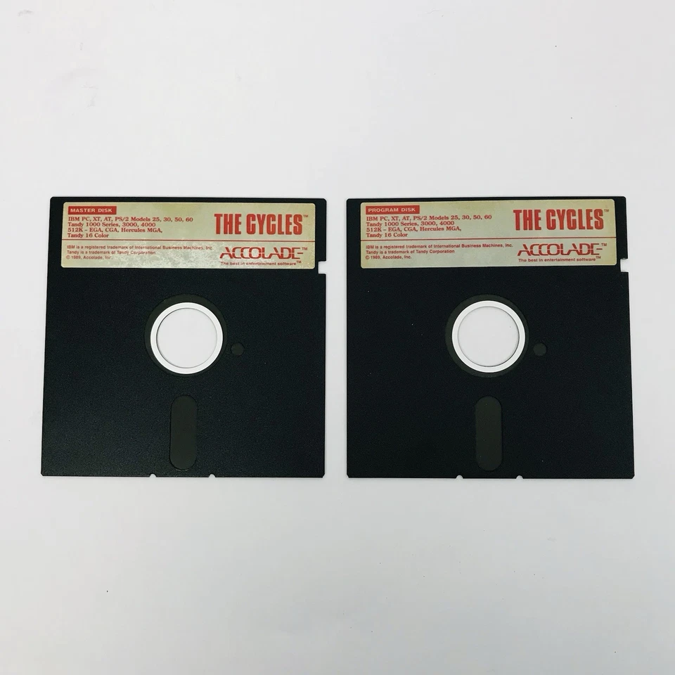 The Cycles Accolade Racing 1989 IBM PC Game Disc Only Floppy - Image 1 of 4