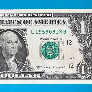 1959 August 13 (L 19590813 B) BIRTHDAY Note $1 One Dollar Bill - Picture 1 of 4
