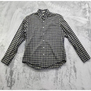 J.Crew Shirt Mens Size M Green Navy Gingham Check Button Down Classic Stretch - Picture 1 of 12