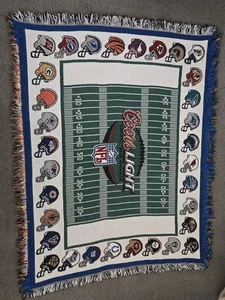NFL Coors Light Football Teams Woven Throw Blanket - Picture 1 of 8