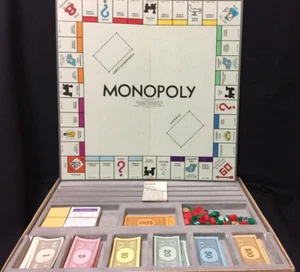 1964 Red Box Monopoly Board Game Parker Bros All Pieces Metal Players Vintage - Picture 1 of 10