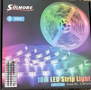 Deal: Two Pack, 32.8FT/10M LED Strip Light, RGB LED Strips Color Changing - Picture 1 of 2