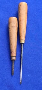 Lot Of 2 Antique S.J. Addis Leather Saddle Gouge/Chisel Sheffield England  - Picture 1 of 24