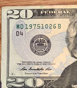 $20 Dollar Anniversary/Birthday Note - Oct. 26, 1975 - Circulated (2013) - Picture 1 of 3