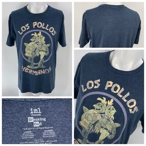 Los Pollos Hermanos Breaking Bad T-Shirt L Men Navy Cotton Poly YGI W4-90 - Picture 1 of 11