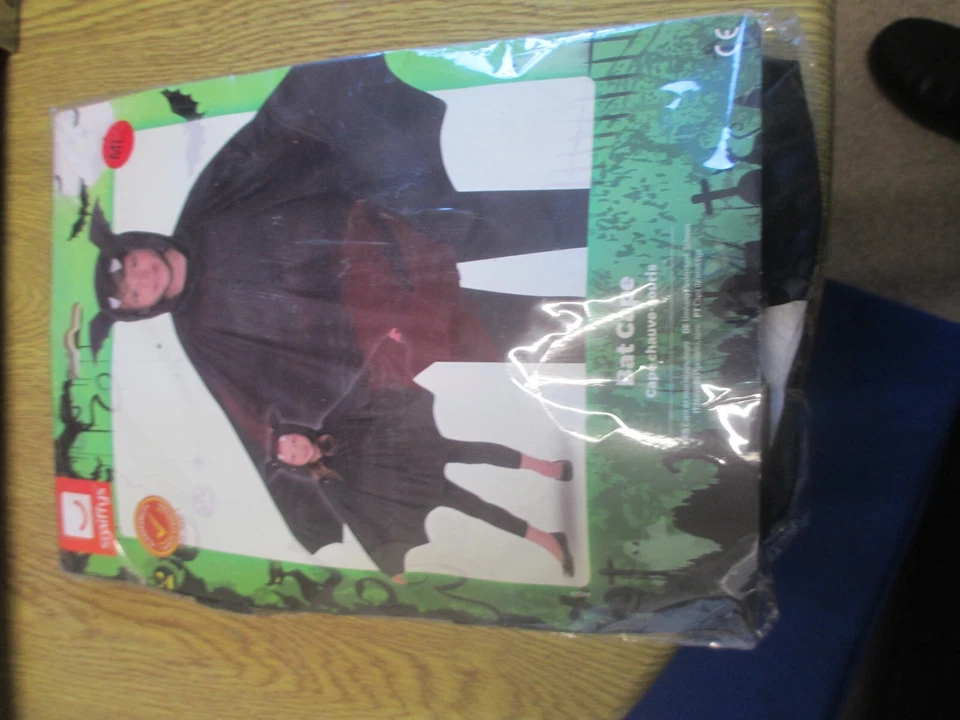 VESTIDO FANTASIA INFANTIL SMIFFYS BAT CAPE HALLOWEEN - Imagem 1 de 1