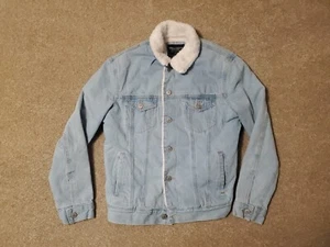 Sunrise Kingdom Sherpa-Lined Women's Button Denim Jacket, Size Small - Picture 1 of 10