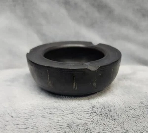 Vintage DEAD SEA STONE Carved Engraved Ashtray Jordan Israel 2.74x1.25 - Picture 1 of 3
