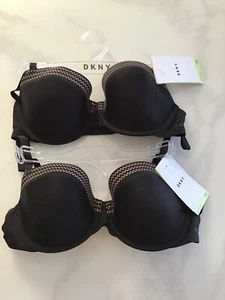 DKNY BLACK BRA NEW TAGS £35 For Two Pairs Rrp £70 Limited Offer34b - Picture 1 of 5