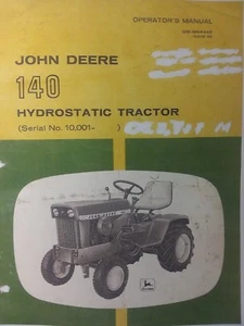 John Deere 140 Lawn Garden Tractor & 54C Center Blade Owner & Parts (3 Manuals) - Picture 1 of 5