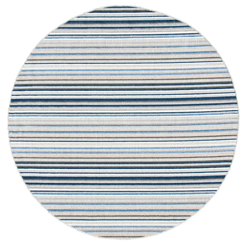 SAFAVIEH Outdoor CBN323F Cabana Collection Grey / Blue Rug - Image 1 of 1