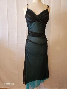Trixxi Womens Black Embellished Sleeveless Asymetrical Dress Size Medium - Picture 1 of 15