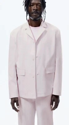 NUEVO SIN ETIQUETAS ZARA Popelina Calce Relajado Rosa Traje Ligero Chaqueta 4624/076 Talla 40 Foto 1 de 4