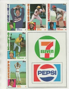 1984 7-UNDICI FOGLIO NON TAGLIATO PEPSI - Foto 1 di 2