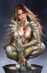 WITCHBLADE #1 (JOSH BURNS EXCLUSIVE GRAY VIRGIN VARIANT) COMIC BOOK ~  IMAGE - Picture 1 of 1