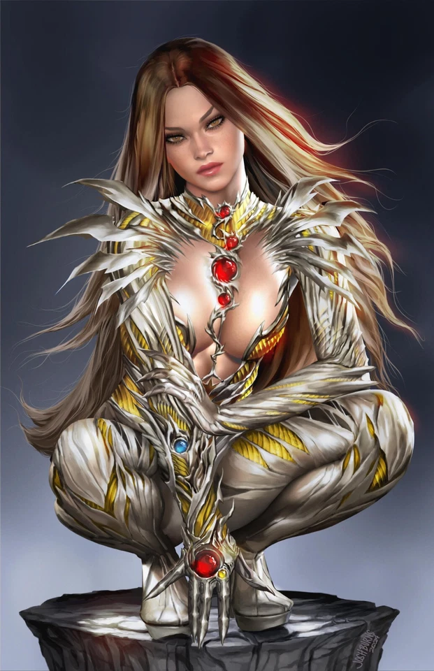 WITCHBLADE #1 (JOSH BURNS EXCLUSIVE GRAY VIRGIN VARIANT) COMIC BOOK ~  IMAGE - Image 1 of 1