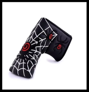 Cubierta para cabeza de putter HOJA DE ARAÑA para Scotty Cameron, Bettinardi, Ping, Nike, NEGRA - Imagen 1 de 8
