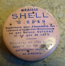Ancienne petite boite métal Graisse Shell S6959 étanchéité gaz remplie