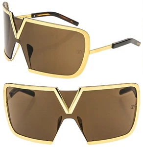 VALENTINO V Romask VLS120 Gold Titanium Brown Mask VLS 120B Fashion Sunglass - Picture 1 of 13