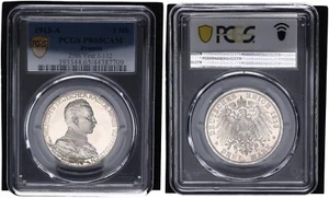 Prussia 3 Mark 1913-A 25. Jähriges Government Anniversary PCGS PR65CAM Pf 118403 - Picture 1 of 1