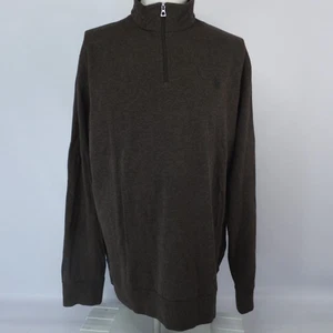 Polo Ralph Lauren Para Hombres Cuarto Cremallera Rendimiento Golf Pullover Camisa XL Marrón - Imagen 1 de 13
