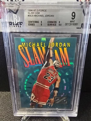 1996-97 Z-Force Slam Cam MICHAEL JORDAN #SC5 BGS 9 MINT - Image 1 of 2