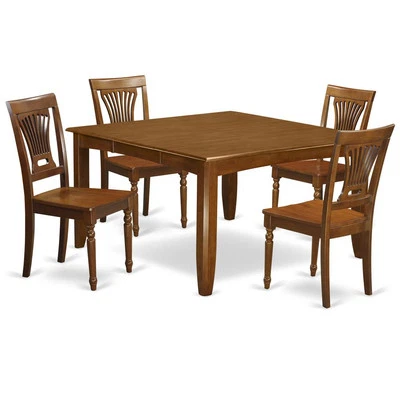 5  Pc  Dining  room  set-Square  Table  that  has  an  Leaf  and  4  Dining ... - Image 1 of 4