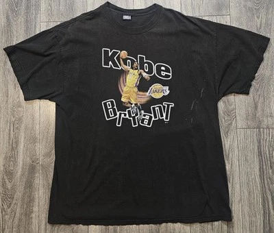 Vintage 2001-2002 Kobe Bryant #8 Tee T Shirt Distressed Black Y2K Men’s Size 2XL - Image 1 of 4