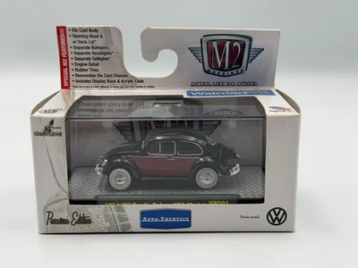 M2 Auto-Thentics 1954 Volkswagen Beetle Deluxe, Black & Red, VWS01, 1:64, NIB - Image 1 of 4