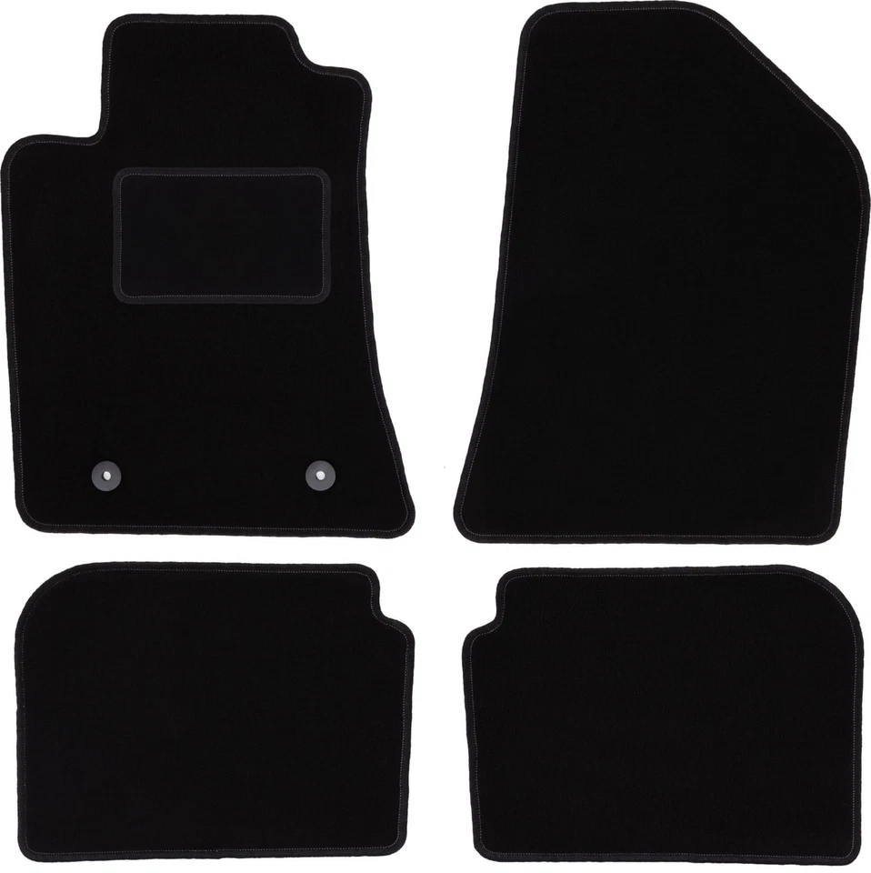 Tapis de sol en velours noir pour Toyota Avensis II T25 année 2003-2009 set 4pcs - Photo 1/4