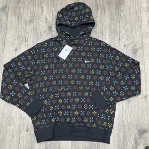 Nike Fleece Hoodie Größe Medium Herren schwarz Monogramm Sportswear Club $ 70 - Bild 1 von 11