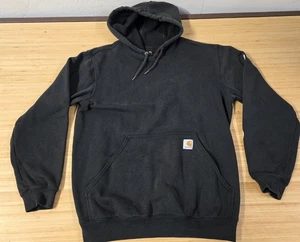 Carhartt Hoodie Herren Medium Schwarz Original Fit Logo Ärmel Pullover Sweatshirt - Bild 1 von 6