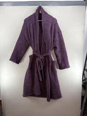 Barefoot Dreams Robe Women 1 Purple Cozy Chic Heathered Microfiber Lounge Travel - Image 1 of 4