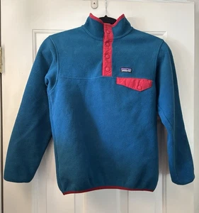 patagonia synchilla fleece pullover Boys Medium 10 Blue - Picture 1 of 3