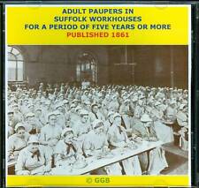 ADULT PAUPERS IN SUFFOLK WORKHOUSES 1861 CD