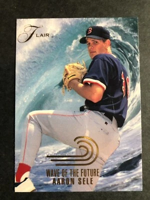 1993 Fleer Flair 'Wave of the Future' Aaron Sele Card # 16 of 20. NM - Image 1 of 2