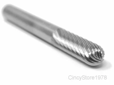 SC1S Cylindrical 1/4" Carbide Burr Bur Tool Die Grinder Bit 1/4" Shank - Image 1 of 4