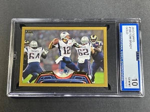 TOM BRADY 2013 TOPPS #100 GOLD PARALLEL CARD #'D /2013 ISA GRADED GEM 10 NFL - Picture 1 of 5