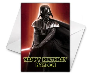 Tarjeta de cumpleaños personalizada DARTH VADER - tarjeta de felicitación de Star Wars - Darth Vader - Imagen 1 de 1
