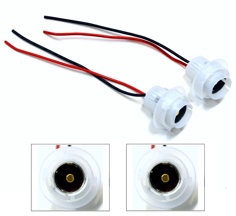 Universal Pigtail Wire Female Socket 1156 W Two Harness Back Up Reverse Stock - Image 1 of 4