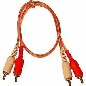 1M Ofc Rca A Cavo Auto 1 Metro Ossigeno Gratis Trasparente Stereo Amp Audio - Foto 1 di 3