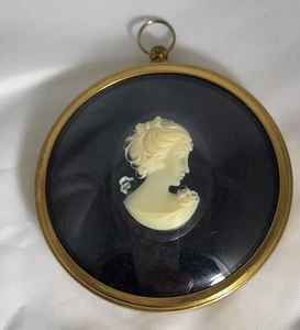 Dame im Kamee, aus der Miniaturwelt von Peter Bates. gerahmter Wandhang - Bild 1 von 6