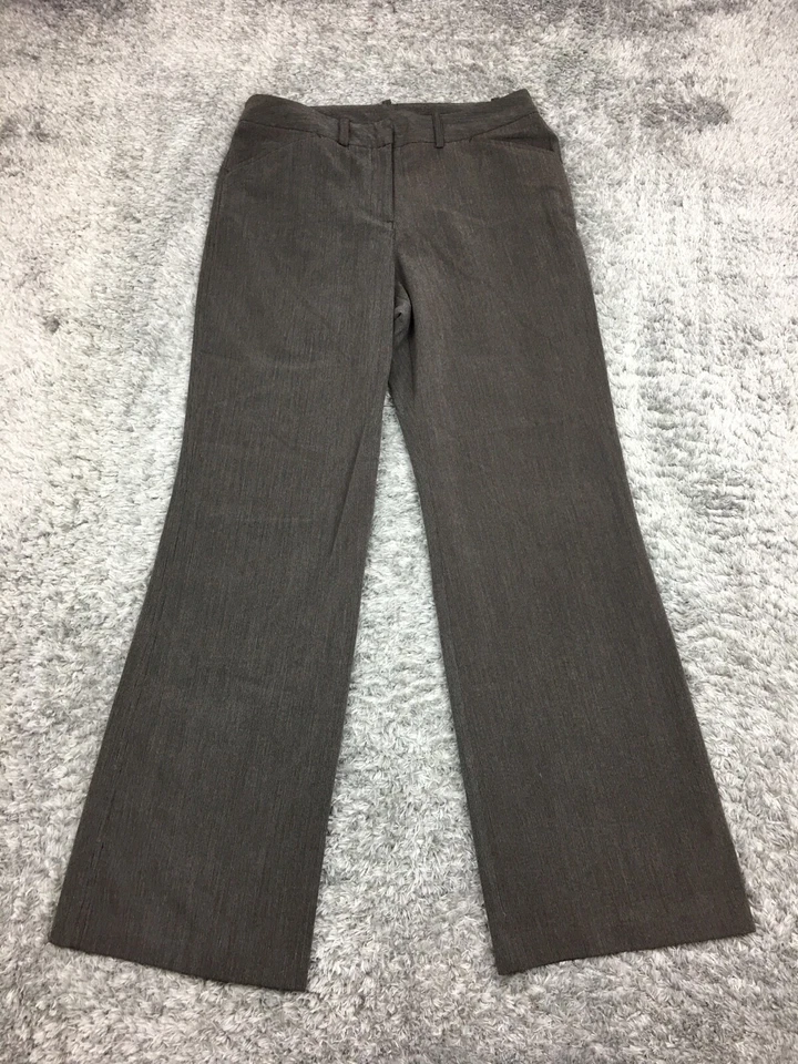 Pantalones de vestir Worthington corte moderno para mujer talla 8 marrón a rayas  Foto 1 de 4