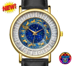 Venice Astronomical Cl0ck Wristwatch Flat Earth Sky Map Astrolabe Orloj HD Watch - Picture 1 of 16