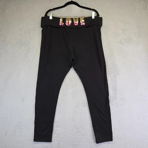 Y2K Victoria’s Secret Pink LOVE Sequin Embellished Fold Over Yoga Pants XL Ombre - Picture 1 of 11