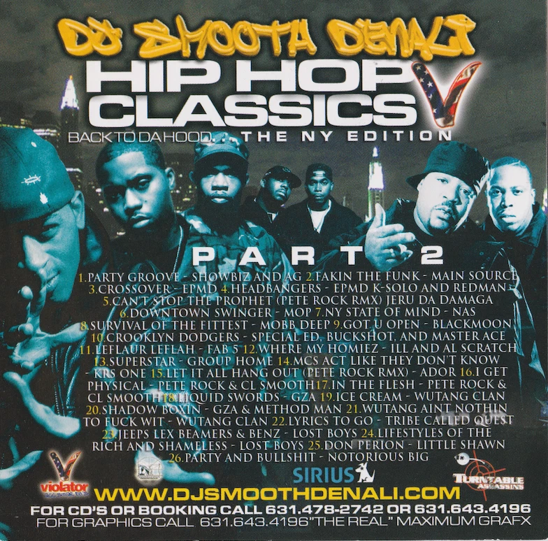 DJ SMOOTH DENALI HIP HOP CLASSICS 5 PT. 2 OLD SCHOOL MIXTAPE MIX CD - Image 1 of 1