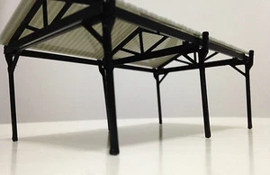 Outland Models maqueta de tren pequeño cobertizo para coches / mercancías escala H0 00 - Imagen 1 de 2