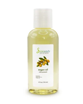 SOAPEAUTY Argan Oil Moroccan Refined 100% Pure & Natural Cold Pressed 4 fl oz