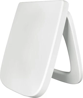 Wc Sitz mit Absenkautomatik Toilettendeckel Klodeckel Duroplast Eckige Form - Bild 1 von 4